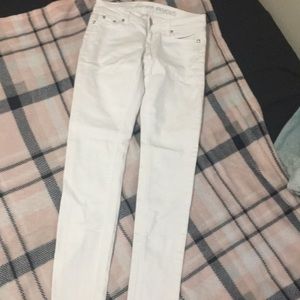 All white jeans